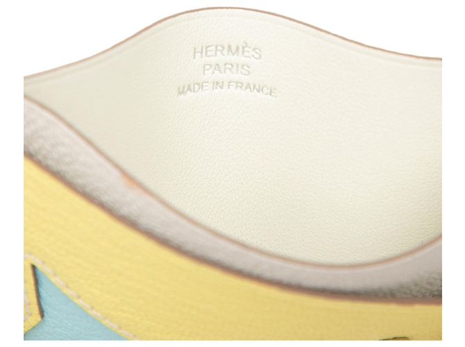 Tarjetero Hermès en chevreau Mysore Poisson amarillo - vista 5