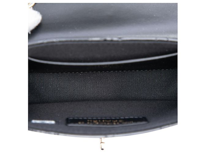 Chanel Black Mini CC Quilted Patent Single Flap Nero - vista 4
