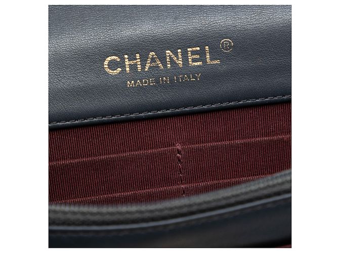 Wallet On Chain Portafoglio con catena Chanel Black Quilted Patent Golden Class Nero - vista 5