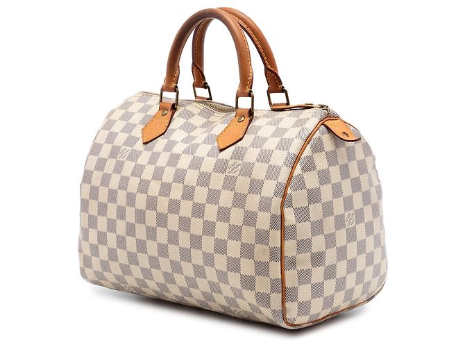 Louis Vuitton White Damier Azur Speedy 30 Bianco - vista 2
