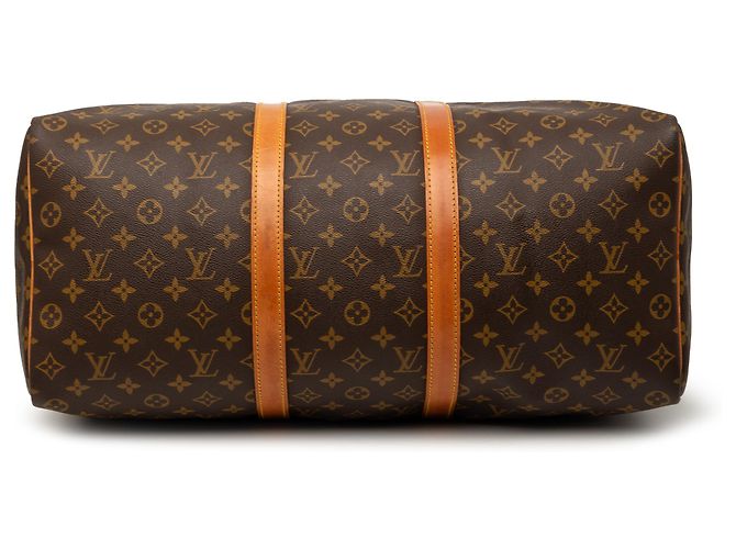 Louis Vuitton Marrone Monogram Keepall 50 - vista 3
