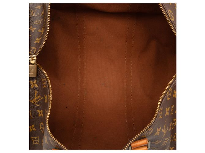 Louis Vuitton Marrone Monogram Keepall 50 - vista 4