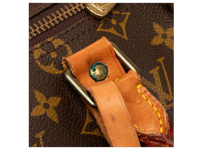Louis Vuitton Marrone Monogram Keepall 50 - vista 9