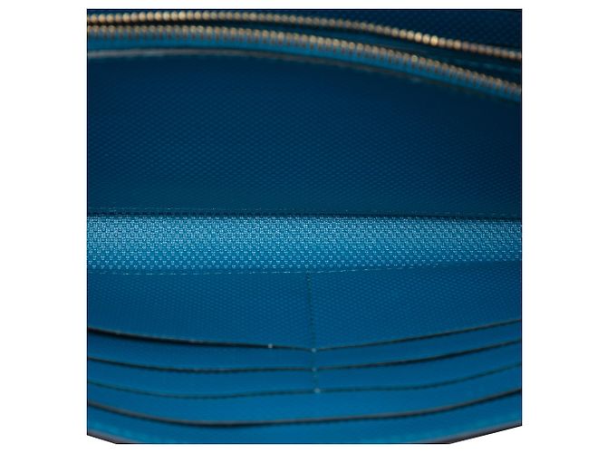 Portafoglio lungo Kelly in pelle Blue Grain d H Hermès - vista 4