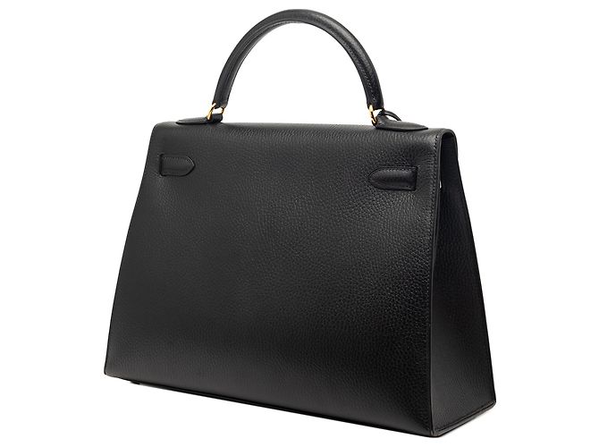 Hermès Black Ardennes Kelly Sellier 32 Nero - vista 2