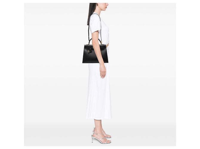 Hermès Black Ardennes Kelly Sellier 32 Nero - vista 7