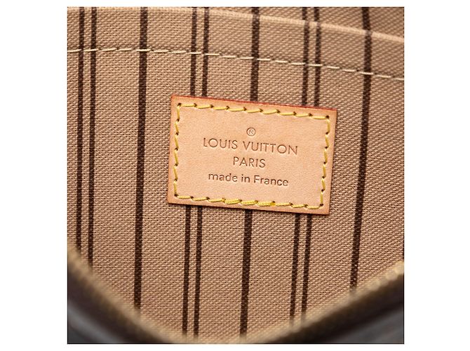 Pochette Neverfull Louis Vuitton Marrón Monogram Castaño - vista 5