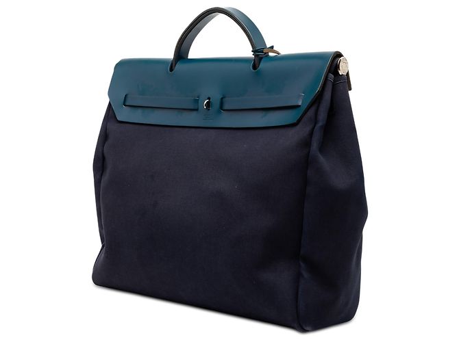 Hermès Blue Toile Herbag GM Azul - vista 2