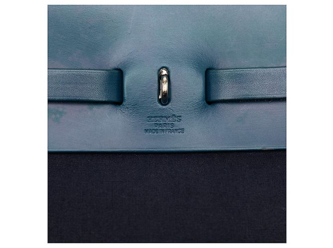 Hermès Blue Toile Herbag GM Azul - vista 6