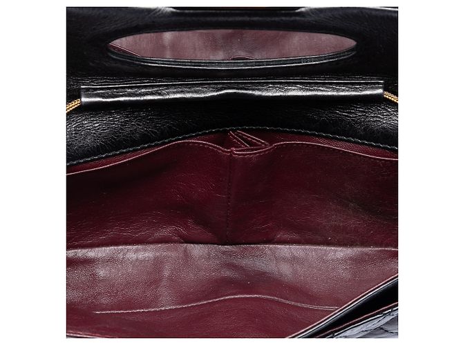 Chanel Black Quilted Glazed Calfskin Reissue 2.55 East West Flap Nero - vista 4
