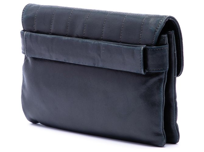 Clutch Chanel Black Choco Bar Lambskin Reissue 2.55 Flap Nero - vista 2