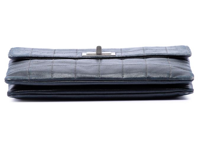 Clutch Chanel Black Choco Bar Lambskin Reissue 2.55 Flap Nero - vista 3