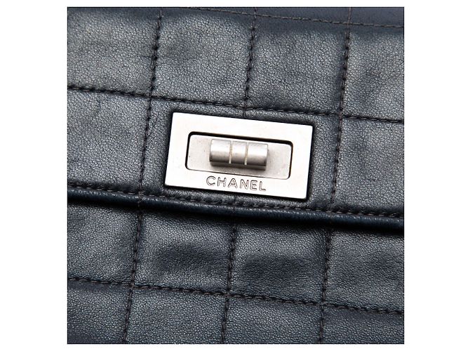 Clutch Chanel Black Choco Bar Lambskin Reissue 2.55 Flap Nero - vista 5