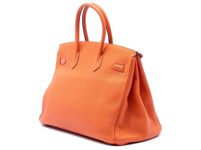 Hermès Orange Togo Birkin Retourne 35 Arancione - vista 2