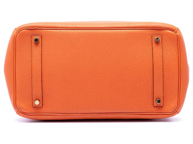 Hermès Orange Togo Birkin Retourne 35 Arancione - vista 3