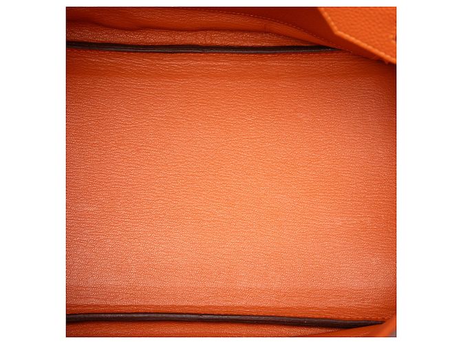 Hermès Orange Togo Birkin Retourne 35 Arancione - vista 4