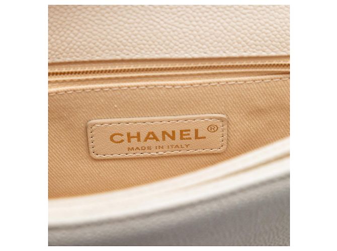 Chanel Marrone Small Caviar Paris Cuba Thread Around Flap Beige - vista 5