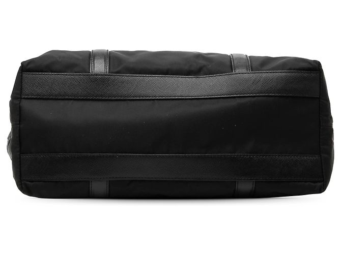 Prada Black Saffiano Trimmed Tessuto Tote Schwarz - Ansicht 3