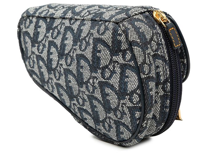 Dior Blue Diorissimo Canvas Saddle Pouch Navy blue - view 2