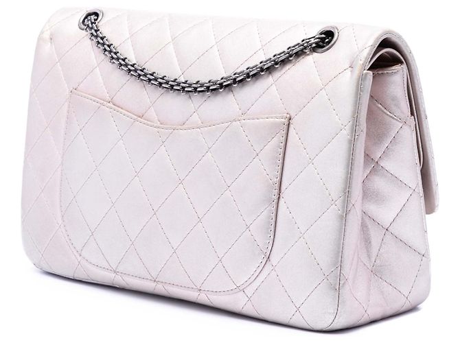 Chanel Rosa Trapuntato Lambskin Iridescente Reissue 2.55 Double Flap 227 - vista 2