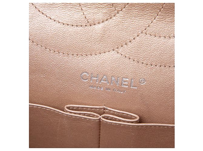 Chanel Rosa Trapuntato Lambskin Iridescente Reissue 2.55 Double Flap 227 - vista 5