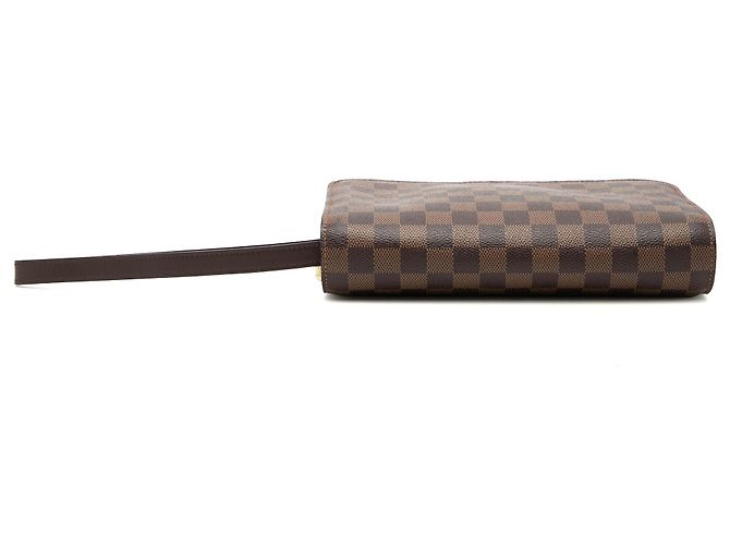 Pochette Louis Vuitton Saint Louis in Damier Ebene marrone - vista 3