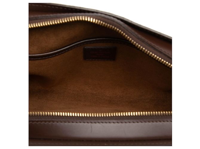 Pochette Louis Vuitton Saint Louis in Damier Ebene marrone - vista 4