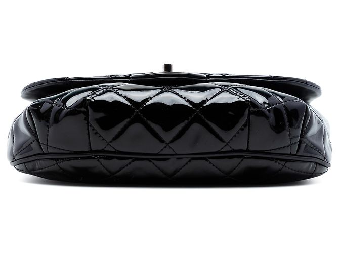 Chanel Black Medium Quilted Patent Bubble CC Flap Nero - vista 3