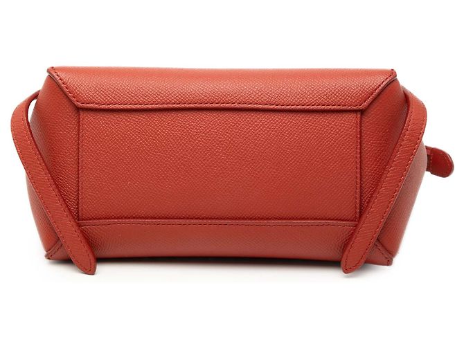 Belt Bag Céline Borsa Belt in pelle di vitello granulata Nano rossa Celine Rosso - vista 3