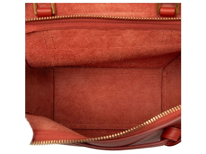 Belt Bag Céline Borsa Belt in pelle di vitello granulata Nano rossa Celine Rosso - vista 4
