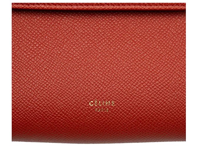 Belt Bag Céline Borsa Belt in pelle di vitello granulata Nano rossa Celine Rosso - vista 5