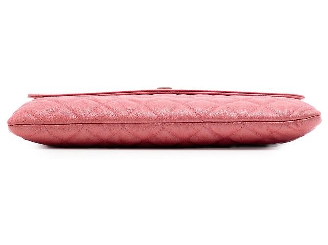 Chanel Kosmetiktasche Pink Medium Iridescent gestepptes Caviar - Ansicht 3