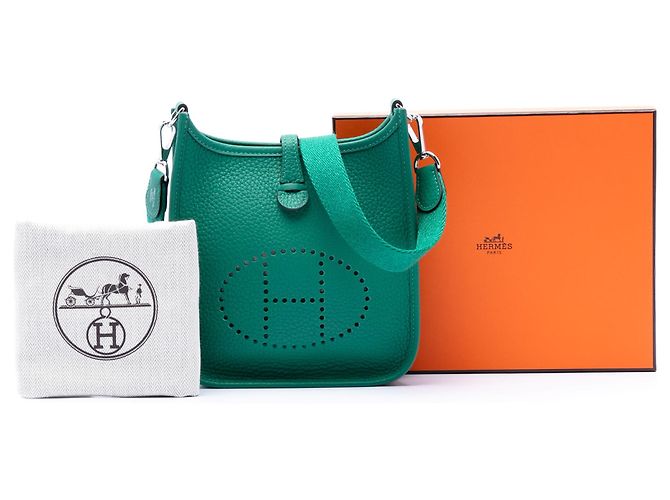 Hermès Green Taurillon Clemence Evelyne I TPM Verde - vista 7