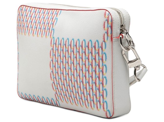 Borsa a tracolla Louis Vuitton Damier Spray Trio bianca Bianco - vista 2