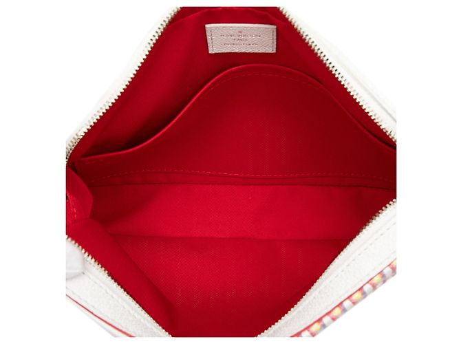 Borsa a tracolla Louis Vuitton Damier Spray Trio bianca Bianco - vista 4