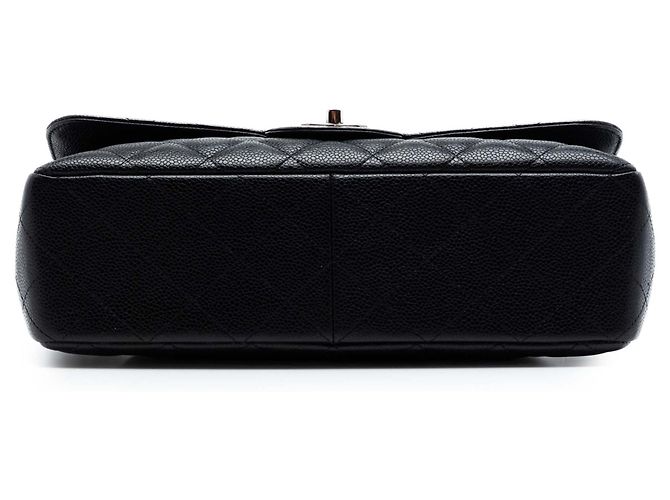 Chanel Black Jumbo Classic Caviar Single Flap Nero - vista 3