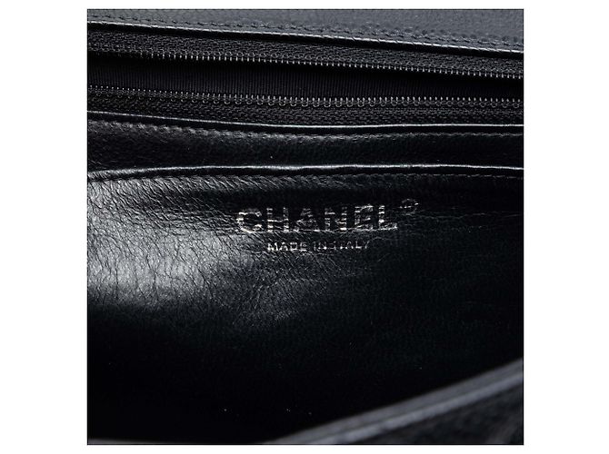 Chanel Black Jumbo Classic Caviar Single Flap Nero - vista 5