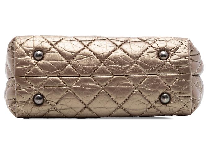 Tote 2.55 Reissue en piel de becerro envejecida acolchada marrón Chanel Castaño Bronce - vista 3