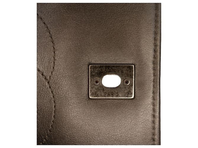 Chanel Gray Medium Lambskin Trendy CC Flap Marrone Grigio antracite - vista 6