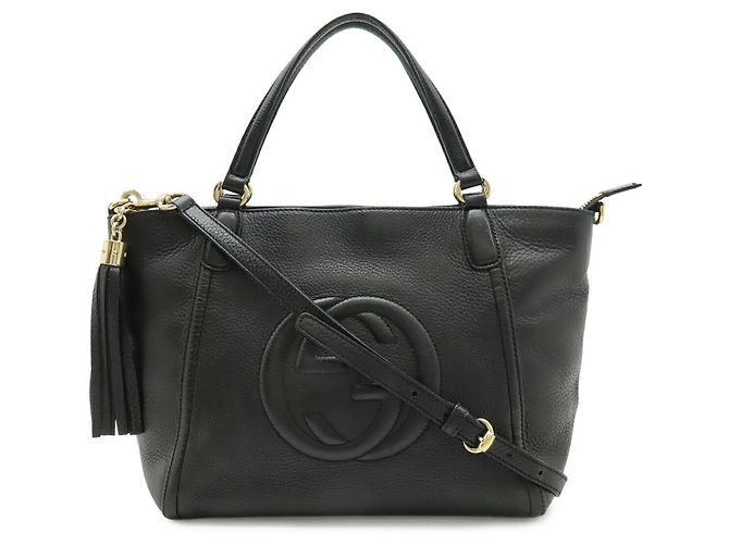 Borsa Tote Soho Interlocking G Gucci Nero - vista 2