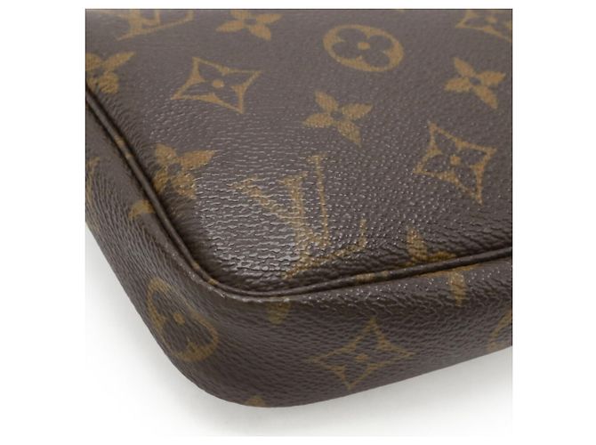 Borsa Louis Vuitton Monogram Pochette Accessoires Marrone - vista 4