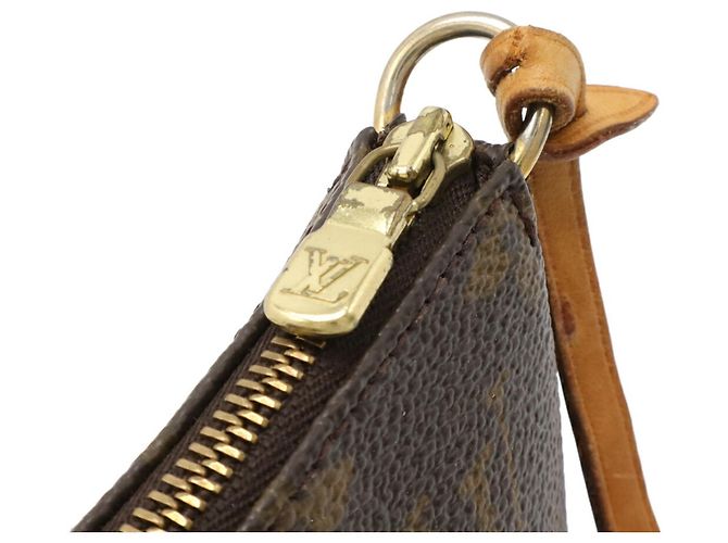Borsa Louis Vuitton Monogram Pochette Accessoires Marrone - vista 5