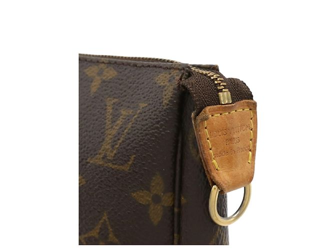 Borsa Louis Vuitton Monogram Pochette Accessoires Marrone - vista 6