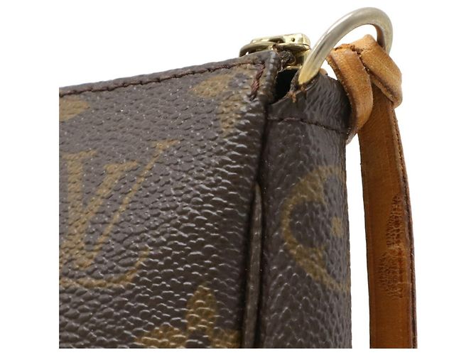 Borsa Louis Vuitton Monogram Pochette Accessoires Marrone - vista 7