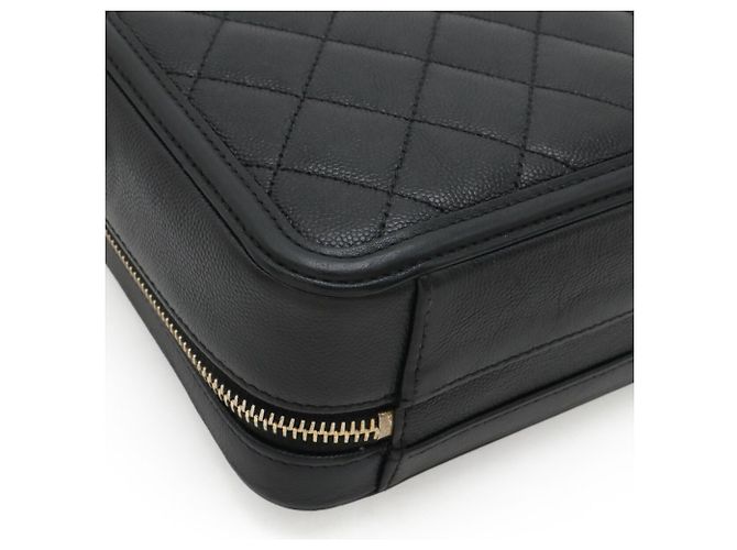 Piccola borsa vanity CHANEL CC Filigree Nero - vista 4