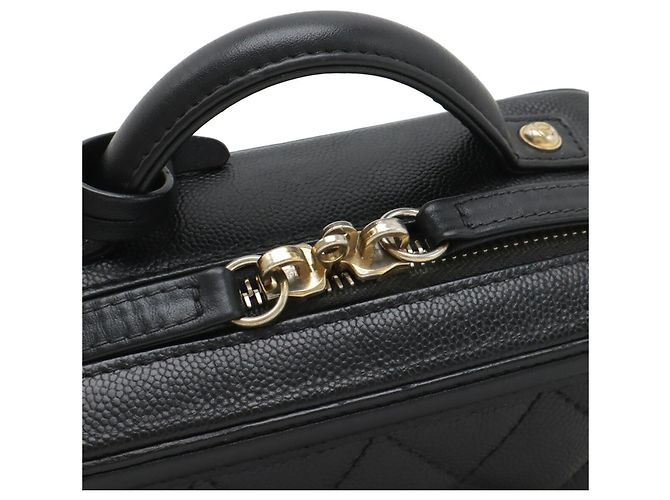 Piccola borsa vanity CHANEL CC Filigree Nero - vista 5
