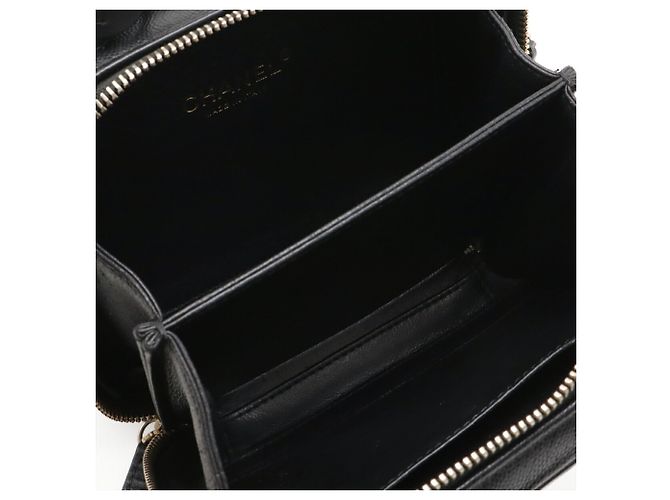 Piccola borsa vanity CHANEL CC Filigree Nero - vista 7