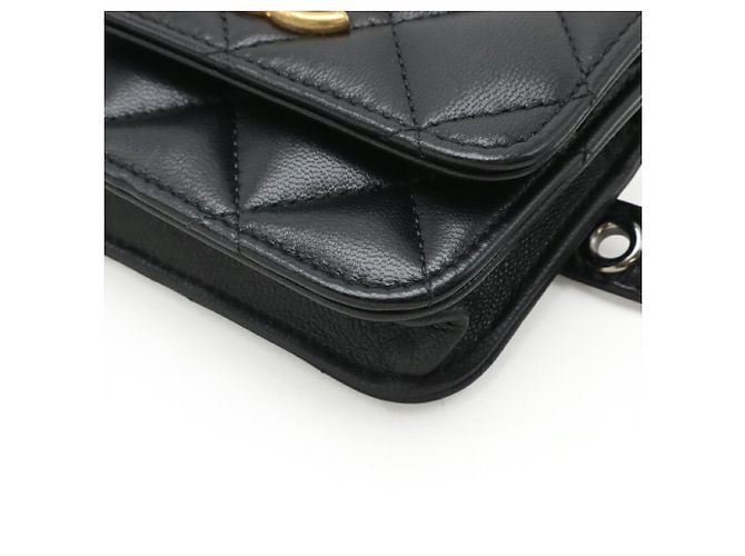 Timeless Pochette de cintura mini Chanel Matelassé Coco Mark Negro - vista 4