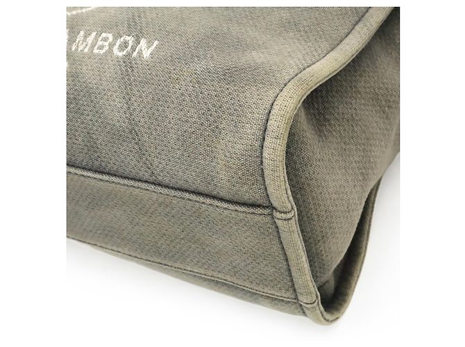 Borsa Tote Chanel Deauville Line MM Marrone Nero - vista 4