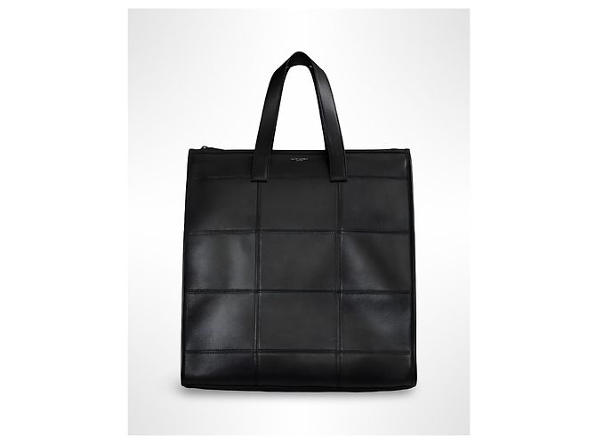 Saint Laurent Bolsa Tote de Couro Acolchoado Preto - vista 10